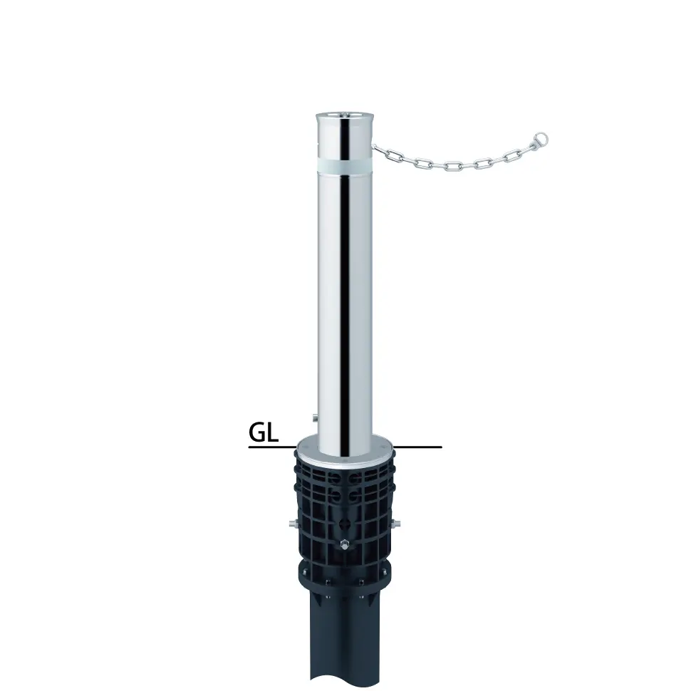 高品質 サンポール 車止め ピラー クラシックタイプ 差込式カギ付 φ101.6×H850 FPB-11SKW 3120454 