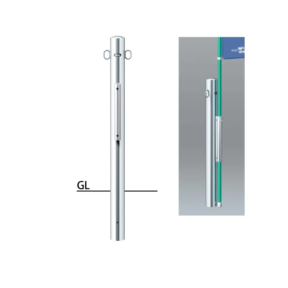 SALE／101%OFF】 サンポール ピラー 車止めポール 固定式 PA-8U-NPA φ76.3